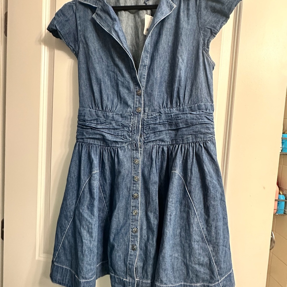 Free People Blue Denim Dress NWT
